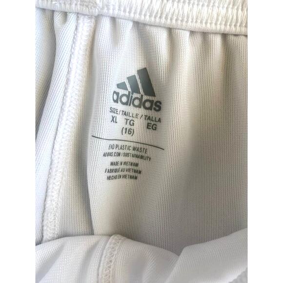 Adidas Shorts White Girls XL. (16) NWT - Picture 3 of 4